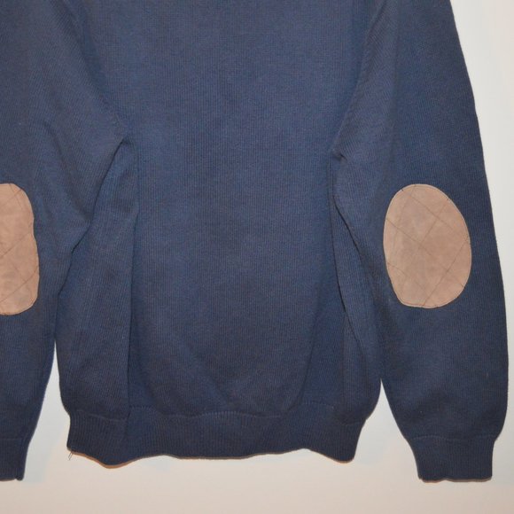 Vineyard Vine's 1/4 Zip w. Suede Elbows - Picture 3 of 4
